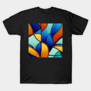 Stained glass colorful pattern, model 7 T-Shirt